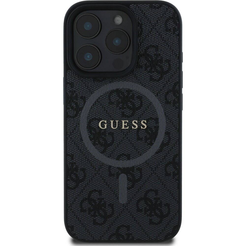 Guess-PU-Leather-4G-Colored-Ring-MagSafe-kryt-iPhone-16-Pro-Max-cerny