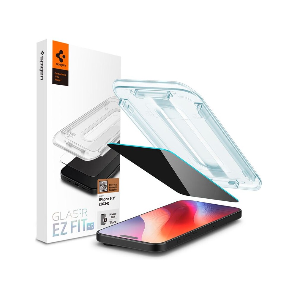 Spigen-Glass-tR-EZ-Fit-HD-Privacy-tvrzene-sklo-iPhone-16-Pro-cire