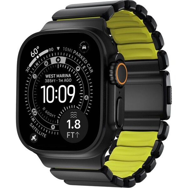 Nomad-Stratos-Band-FKM-reminek-Apple-Watch-45-46-49mm-Black-Titanium-Volt