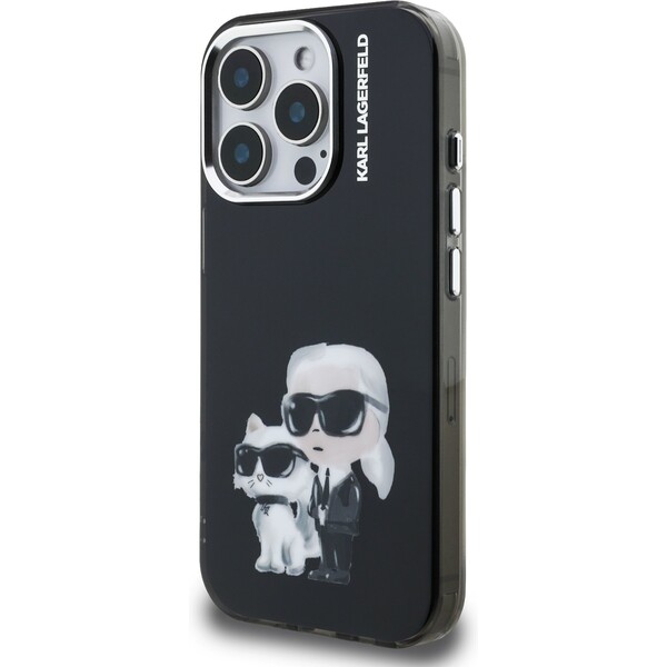 Karl-Lagerfeld-IML-Aquarelle-Karl-and-Choupette-kryt-iPhone-15-Pro-cerny