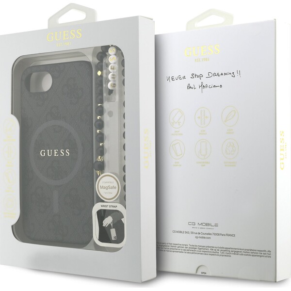 Guess-PU-Leather-4G-Colored-Ring-Strap-MagSafe-kryt-iPhone-17e-16e-cerny