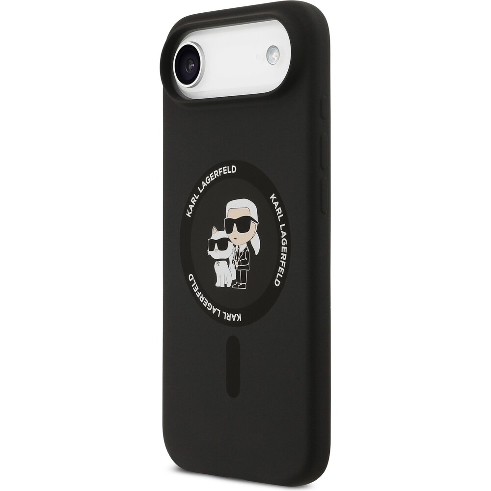 Karl-Lagerfeld-Liquid-Silicone-Karl-and-Choupette-MagSafe-kryt-iPhone-Air-cerny