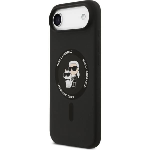 Karl-Lagerfeld-Liquid-Silicone-Karl-and-Choupette-MagSafe-kryt-iPhone-Air-cerny