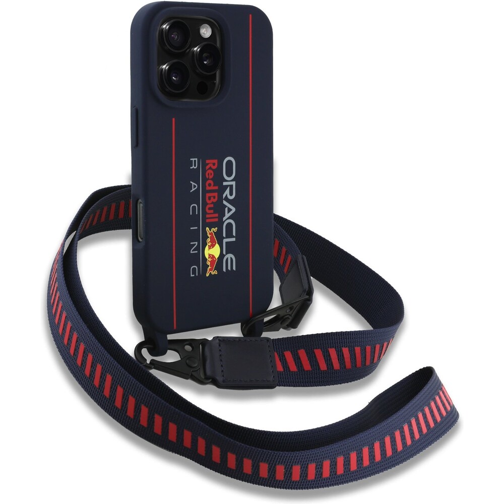 Oracle-Red-Bull-Racing-Silicone-Vertical-Logo-MagSafe-zadni-kryt-Crossbody-popruh-iPhone-16-Pro-mo