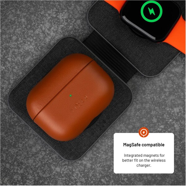FIXED-PodsLeather-kozene-pouzdro-s-MagSafe-pro-Apple-AirPods-Pro-2-hnede