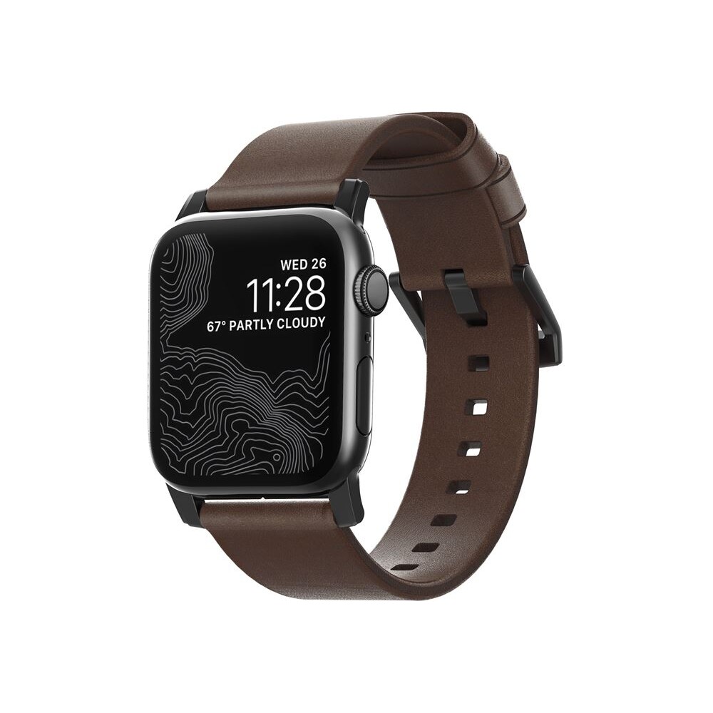 Nomad-Modern-kozeny-reminek-Apple-Watch-49-45-44-42-mm-hneda-cerna