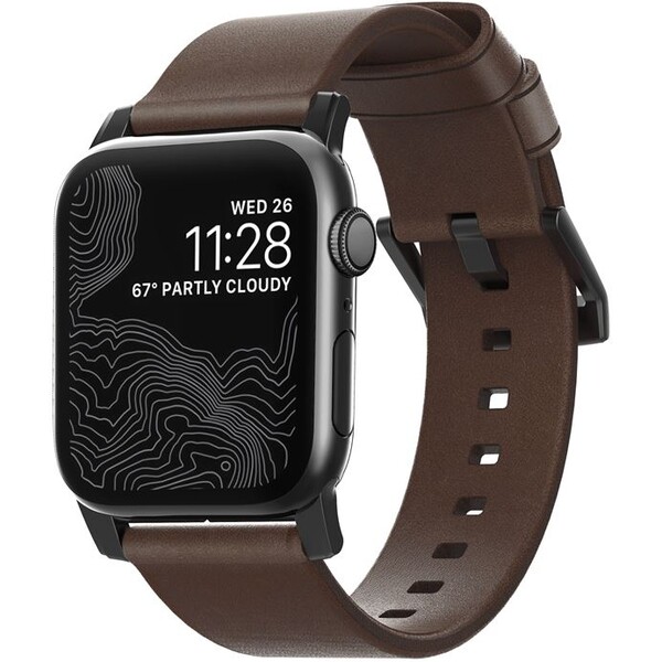 Nomad-Modern-kozeny-reminek-Apple-Watch-49-45-44-42-mm-hneda-cerna