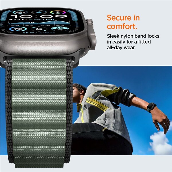 Spigen-Fabric-Band-hook-reminek-Apple-Watch-49-46-45-44mm-cerny-zeleny