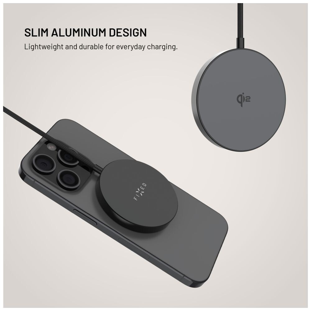 FIXED-MagPad-Slim-MagSafe-nabijecka-s-Qi2-15W-cerna
