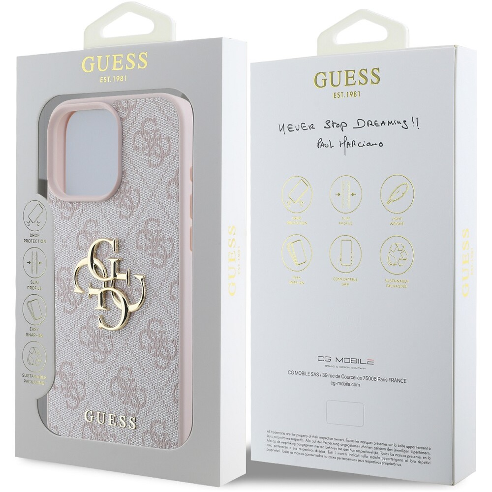 Guess-PU-4G-Metal-Logo-kryt-pro-iPhone-16-Pro-Max-ruzovy
