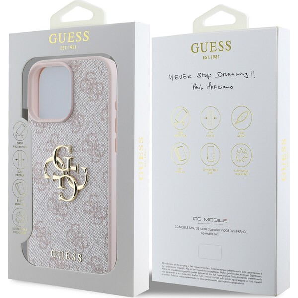 Guess-PU-4G-Metal-Logo-kryt-pro-iPhone-16-Pro-Max-ruzovy