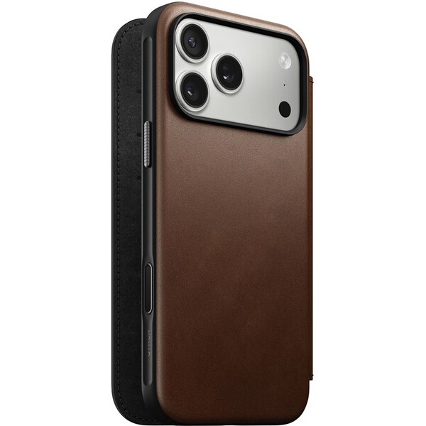 Nomad-Modern-Leather-Folio-MagSafe-kozene-pouzdro-iPhone-17-Pro-Max-Brown