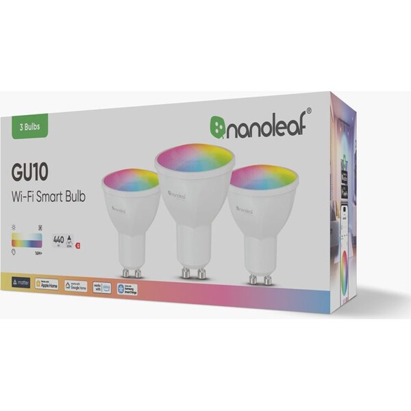 Nanoleaf-Essentials-Matter-Wi-Fi-GU10-Smart-Bulb-chytra-zarovka-3-Pack