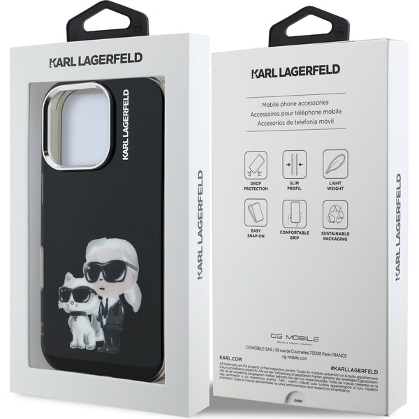 Karl-Lagerfeld-IML-Aquarelle-Karl-and-Choupette-kryt-iPhone-16-Pro-cerny