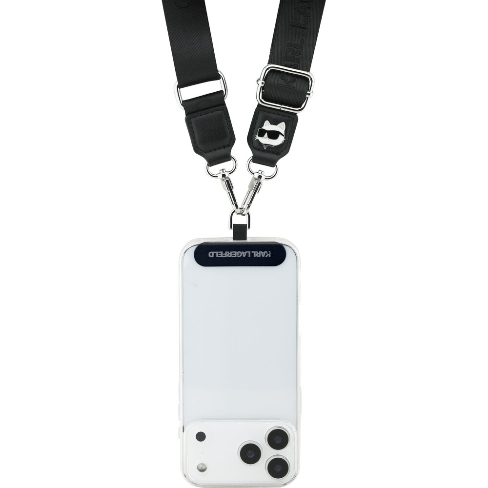 Karl-Lagerfeld-Universal-Crossbody-popruh-Choupette-Patch-cerny