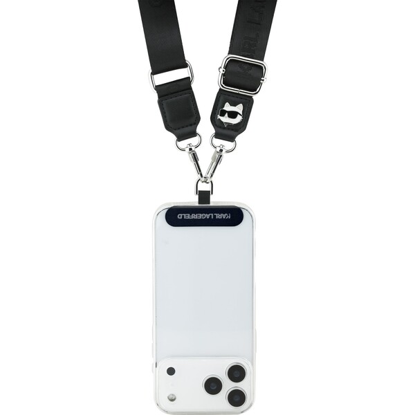 Karl-Lagerfeld-Universal-Crossbody-popruh-Choupette-Patch-cerny
