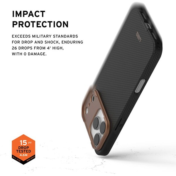UAG-Fibr-Armr-MagSafe-kryt-iPhone-17-Pro-Max-kevlar-cerny-bronzovy