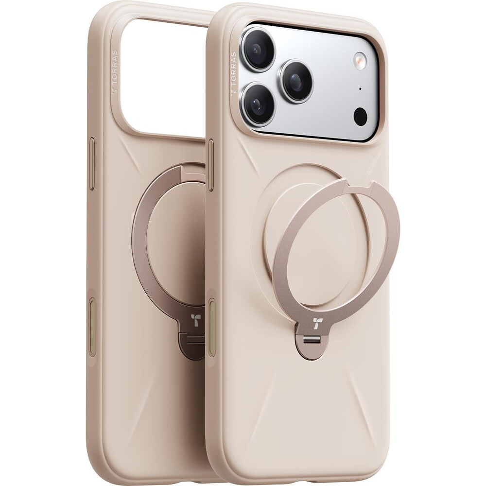 Torras-Ostand-Q3-Silicone-MagSafe-kryt-iPhone-17-Pro-desert-gold