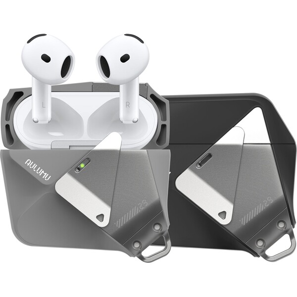 Aulumu-A29-Geometric-Case-pouzdro-AirPods-4-Gray