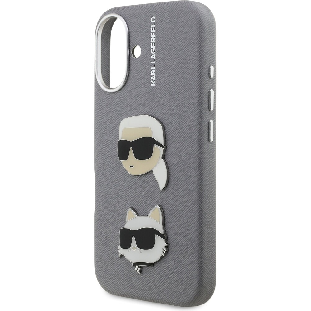 Karl-Lagerfeld-Grained-PU-K-CH-Heads-kryt-iPhone-16-sedy
