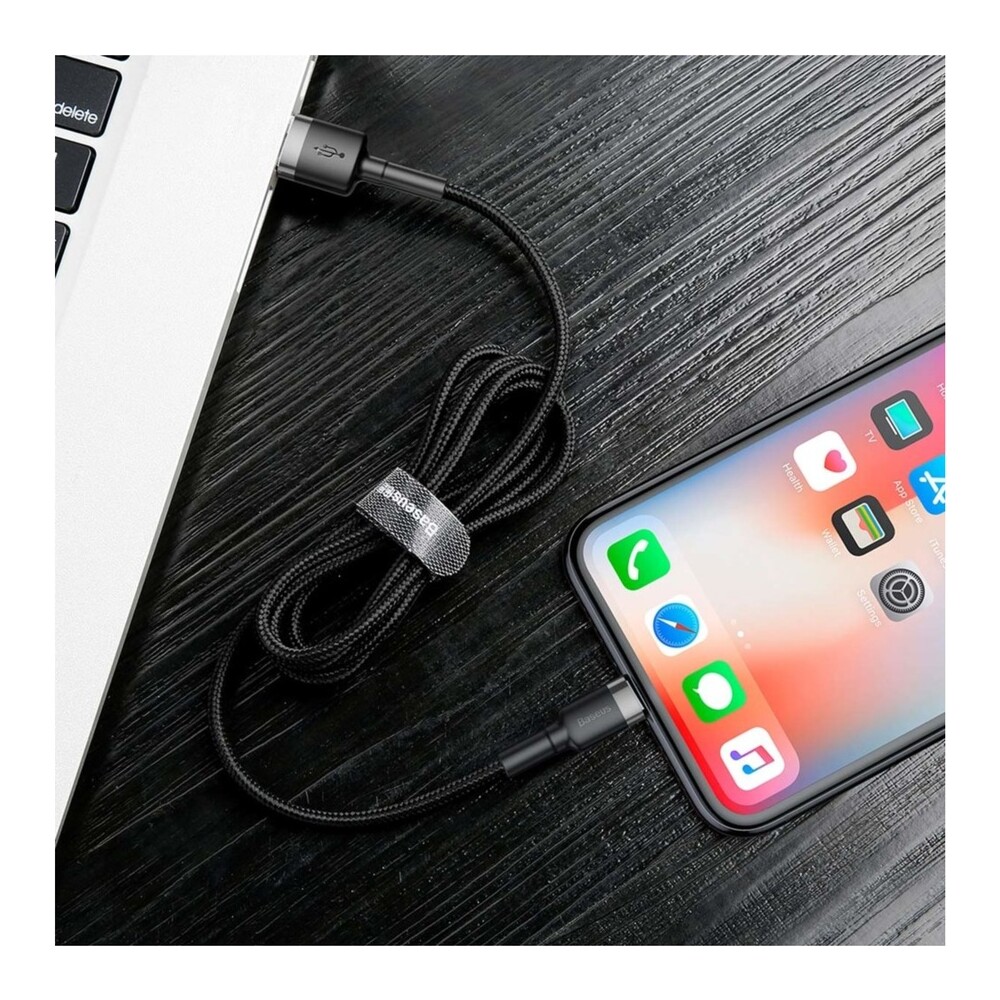 Baseus-Cafule-USB-A-Lightning-napajeci-kabel-1m-cerny