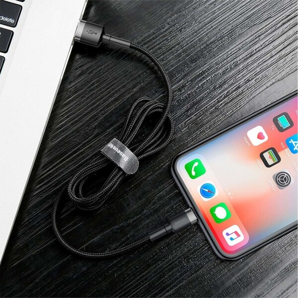 Baseus-Cafule-USB-A-Lightning-napajeci-kabel-1m-cerny