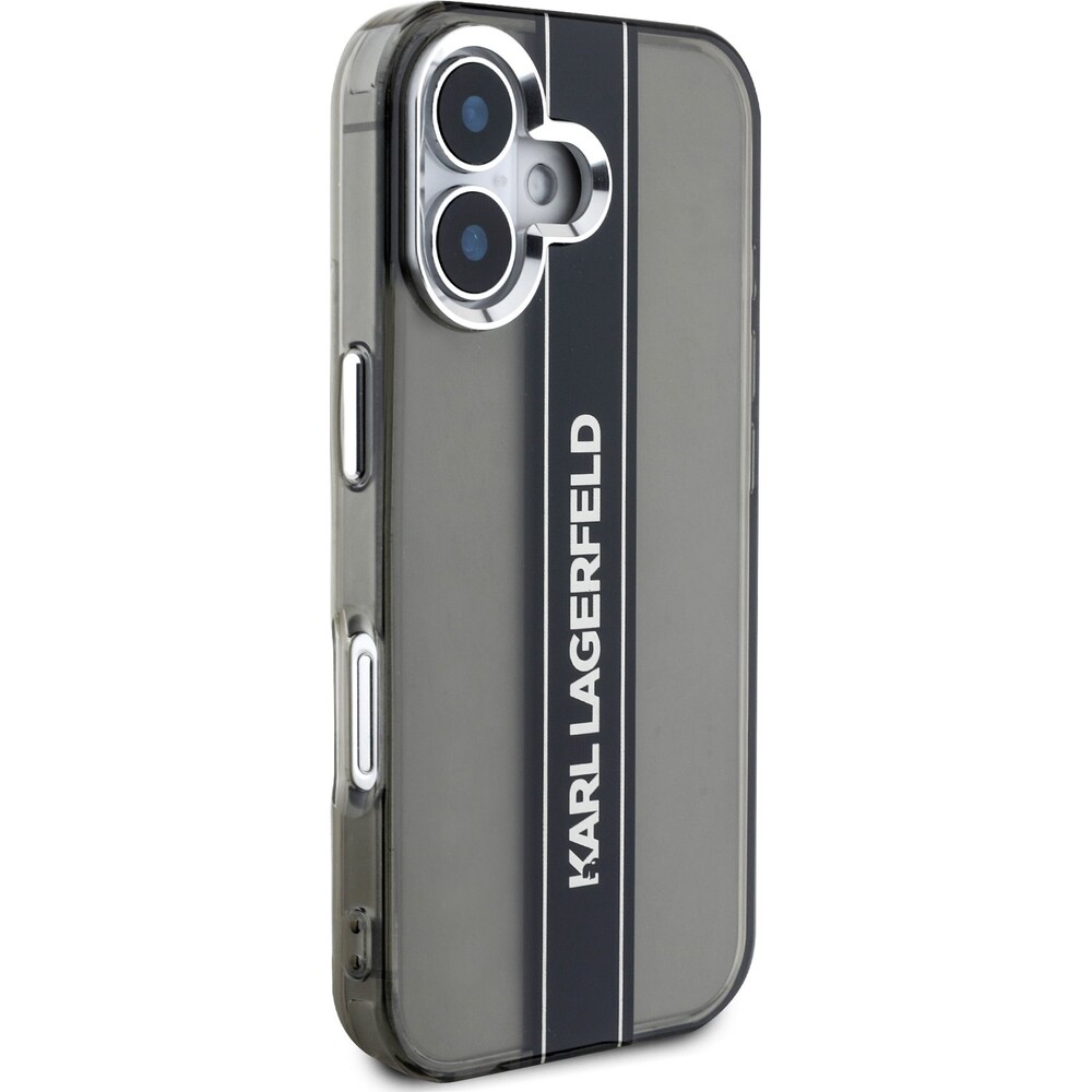 Karl-Lagerfeld-IML-Stripe-Logo-kryt-iPhone-16-cerny