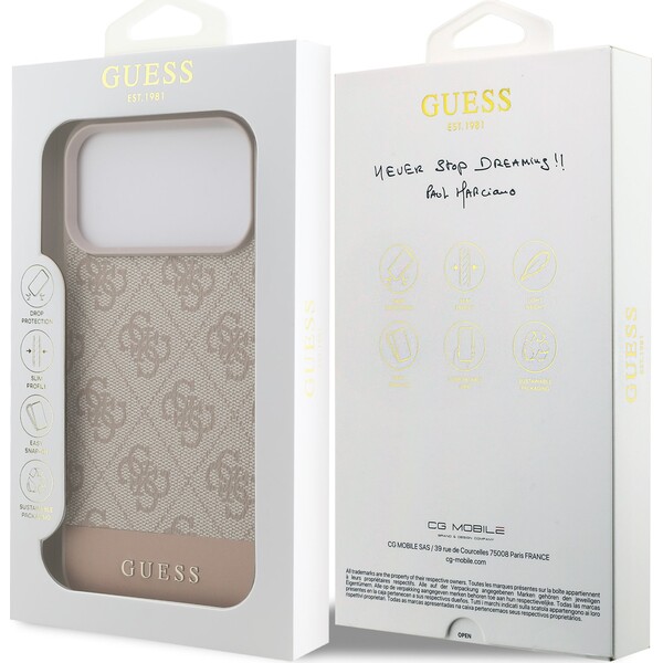 Guess-PU-4G-Stripe-Zadni-Kryt-pro-iPhone-17-Pro-Max-ruzovy