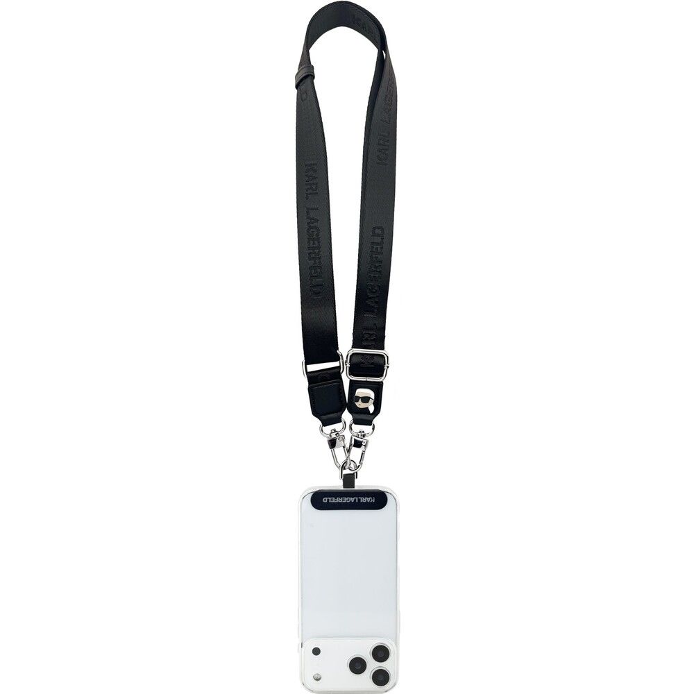 Karl-Lagerfeld-Universal-Crossbody-popruh-Karl-Patch-cerny