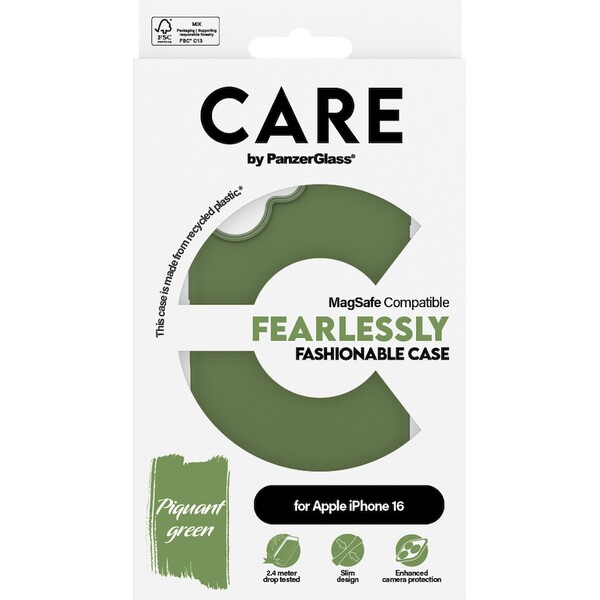 PanzerGlass-CARE-kryt-Apple-iPhone-16-MagSafe-Fearlessly-zeleny