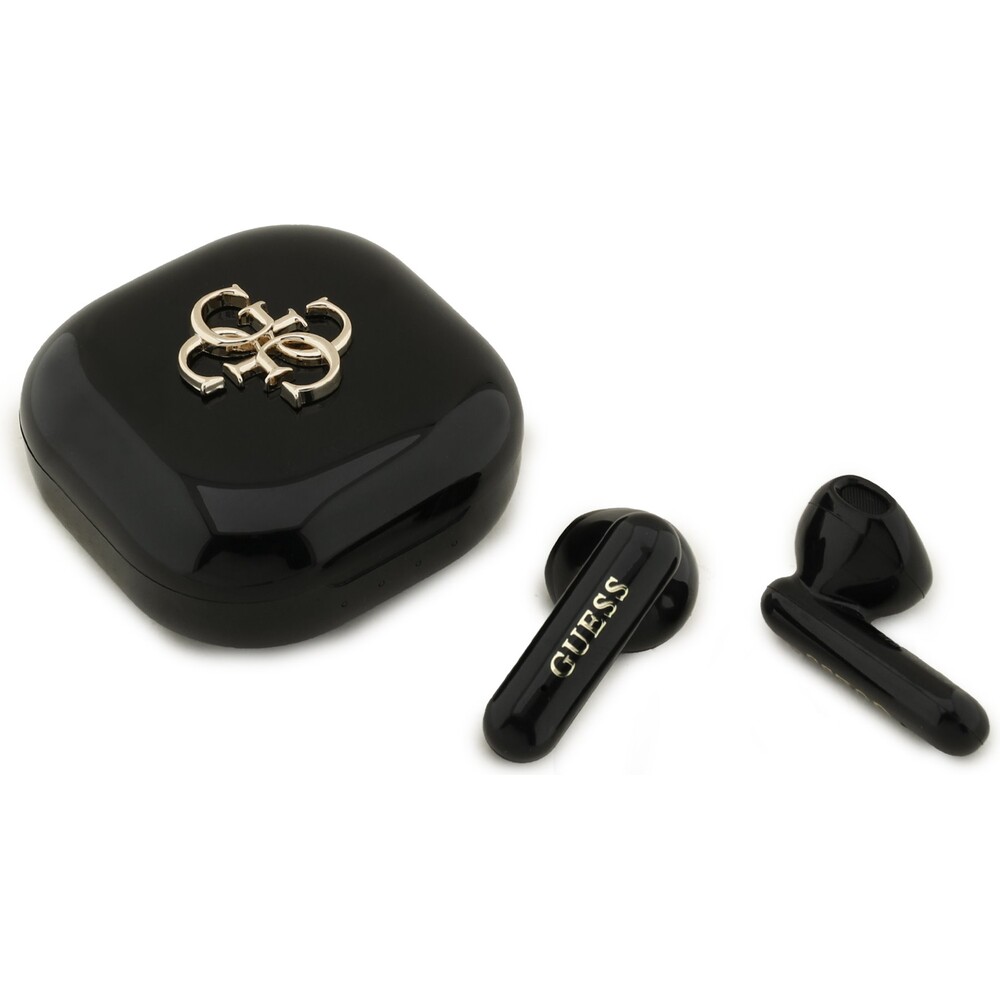 Guess-4G-Metal-Logo-TWS-Bezdratova-sluchatka-cerna