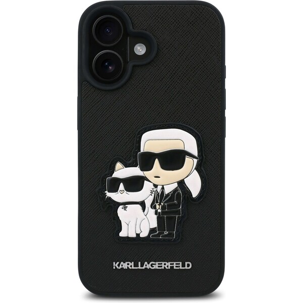 Karl-Lagerfeld-PU-Saffiano-Karl-and-Choupette-kryt-pro-iPhone-16-cerny