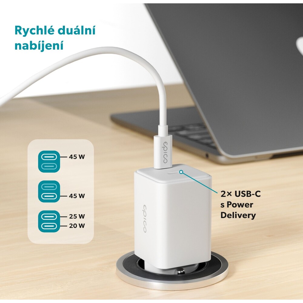 Epico-UltraBoost-GaN-45W-sitovy-adapter-EA45-s-1-2-m-USB-C-na-USB-C-kabelem-bily