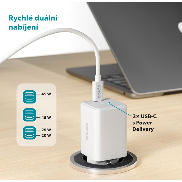 Epico-UltraBoost-GaN-45W-sitovy-adapter-EA45-s-1-2-m-USB-C-na-USB-C-kabelem-bily