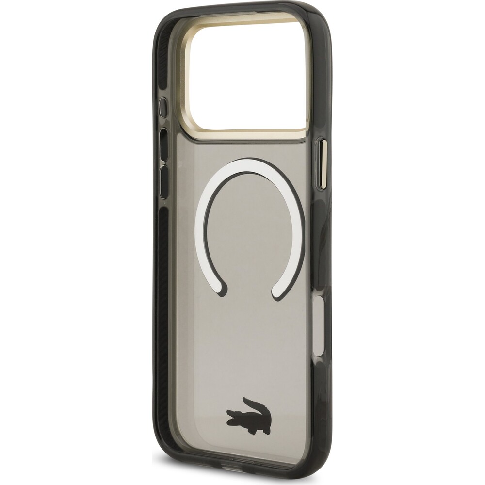Lacoste-PC-TPU-Frosted-Finish-Gold-Logo-MagSafe-kryt-iPhone-17-Pro-Max-cerny