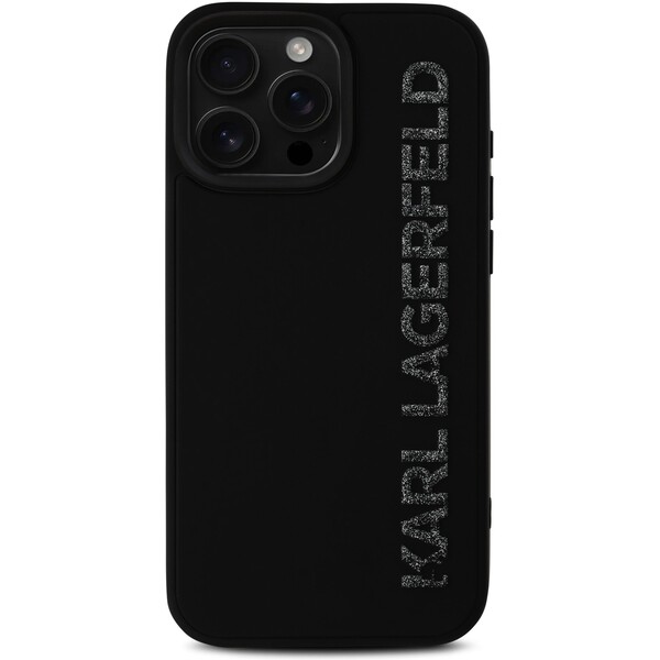Karl-Lagerfeld-3D-Rubber-Glitter-Logo-kryt-iPhone-16-Pro-Max-cerny