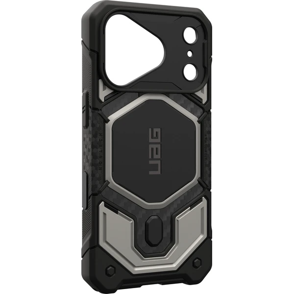 UAG-Monarch-Pro-MagSafe-Titanium-kryt-iPhone-18-Pro-17-Pro-stribrny