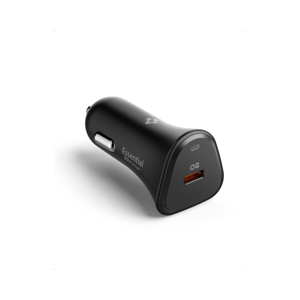 Spigen-Essential-30W-USB-C-nabijecka-do-auta-EV301-cerna