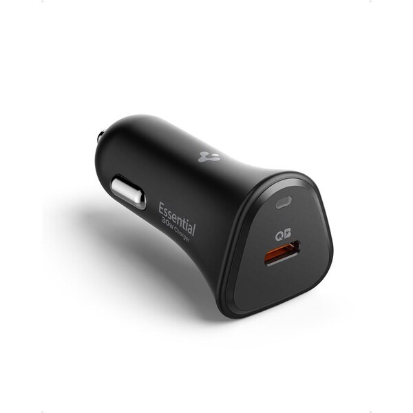 Spigen-Essential-30W-USB-C-nabijecka-do-auta-EV301-cerna
