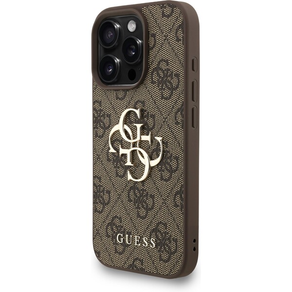 Guess-PU-4G-Metal-Logo-Strap-kryt-iPhone-16-Pro-Max-hnedy