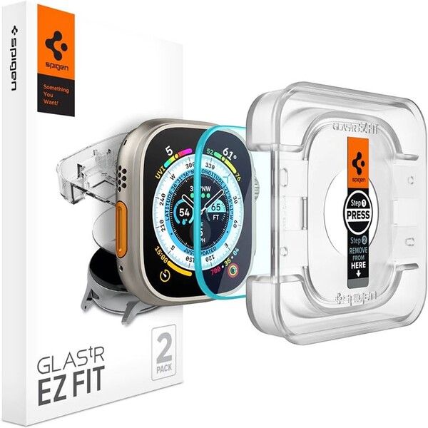 Spigen-Glass-EZ-Fit-2-Pack-sklo-Apple-Watch-Ultra-49mm-cire