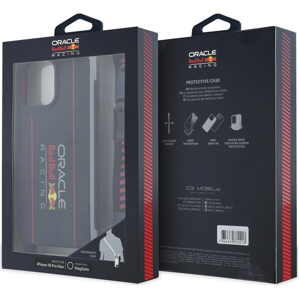 Oracle-Red-Bull-Racing-Silicone-Vertical-Logo-MagSafe-zadni-kryt-Crossbody-popruh-iPhone-16-Pro-Ma