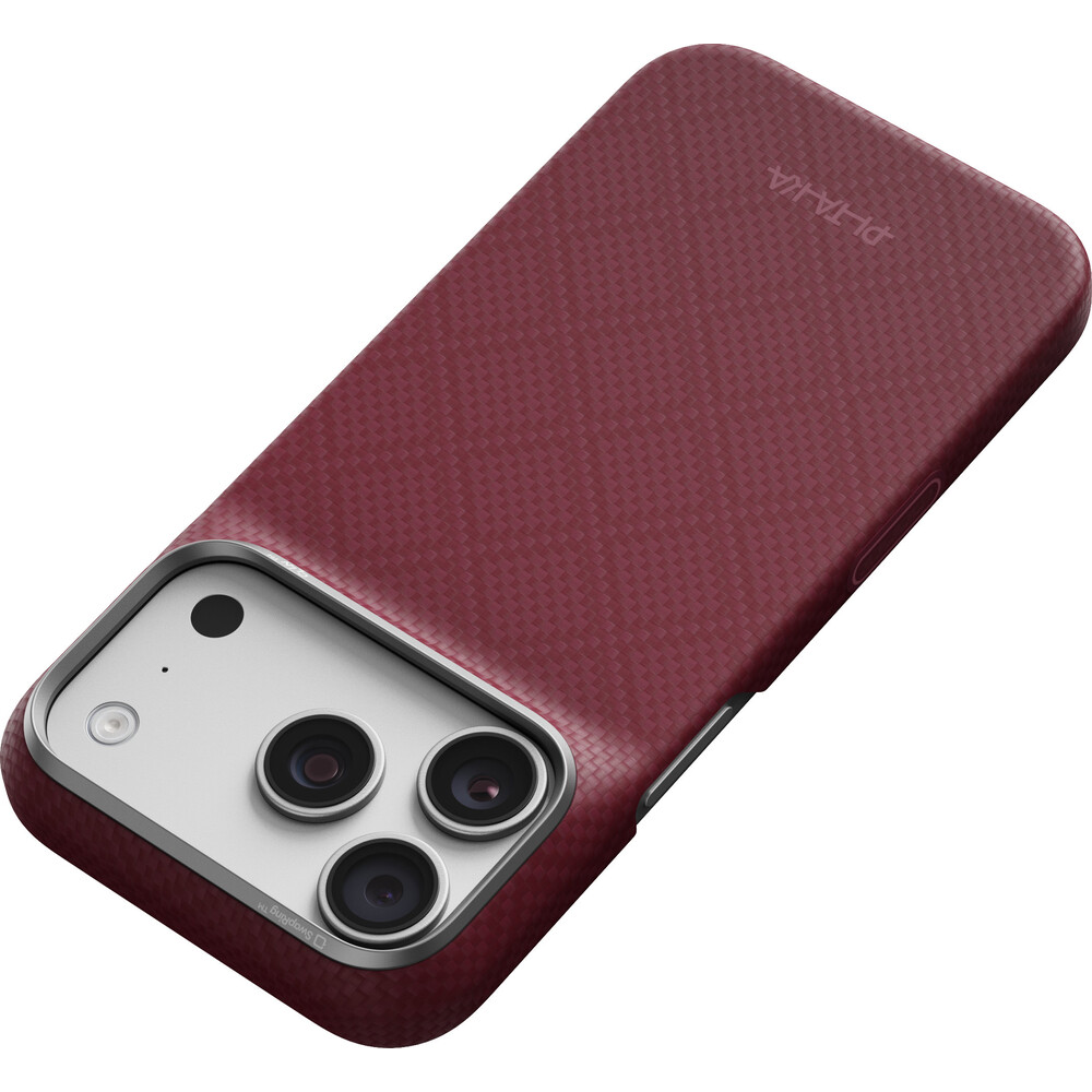 Pitaka-Edge-Case-Argyle-MagSafe-kryt-iPhone-18-Pro-Burgundy