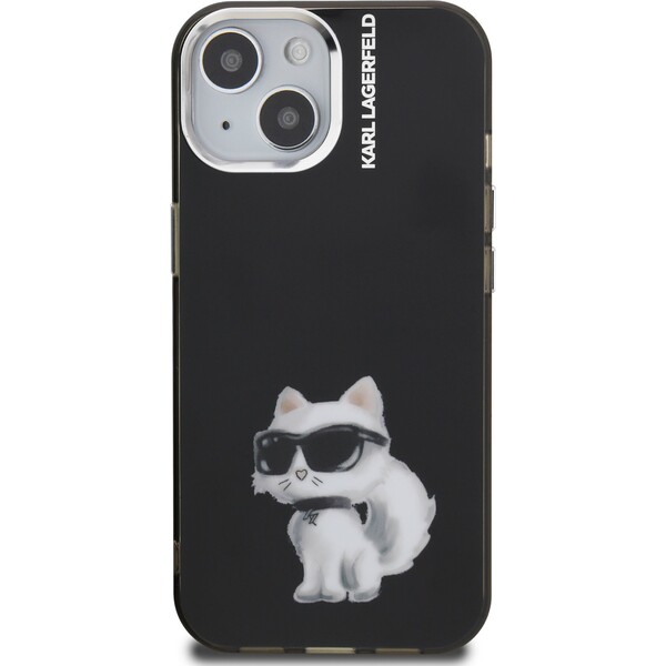 Karl-Lagerfeld-IML-Aquarelle-Choupette-kryt-iPhone-15-cerny
