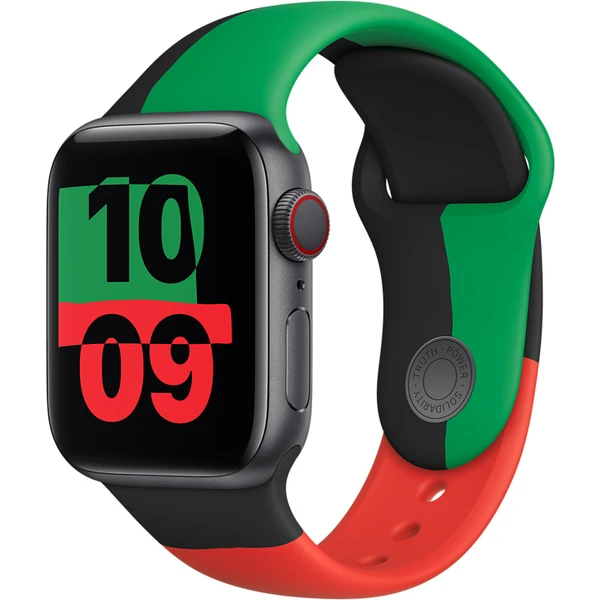 Apple Watch 41/40/38mm sportovní řemínek Black Unity M/L - Řemínky - Hlavní obrázek
