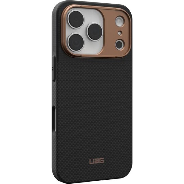 UAG-Fibr-Armr-MagSafe-kryt-iPhone-17-Pro-kevlar-cerny-bronzovy
