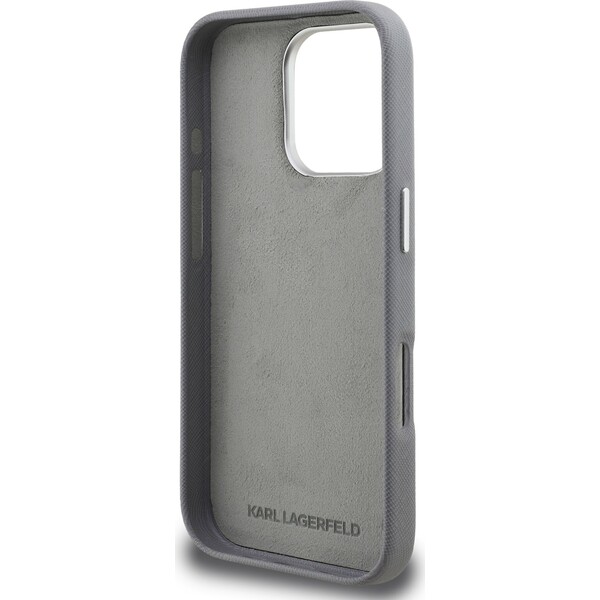 Karl-Lagerfeld-Grained-PU-K-CH-Heads-kryt-iPhone-16-Pro-Max-sedy