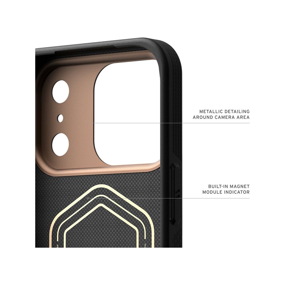 UAG-Fibr-Armr-MagSafe-kryt-iPhone-17-Pro-kevlar-cerny-bronzovy