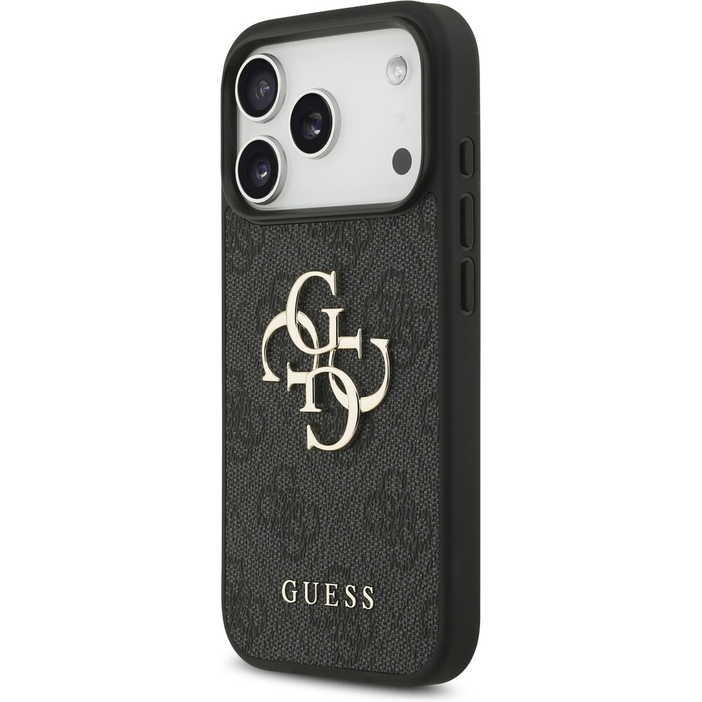 Guess-PU-4G-Metal-Logo-Strap-kryt-iPhone-17-Pro-cerny