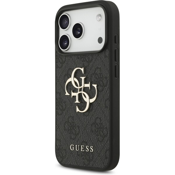 Guess-PU-4G-Metal-Logo-Strap-kryt-iPhone-17-Pro-cerny